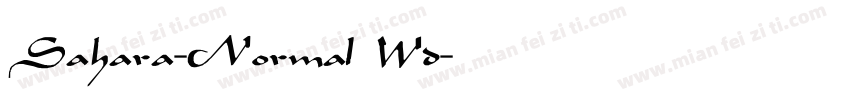 Sahara-Normal Wd字体转换